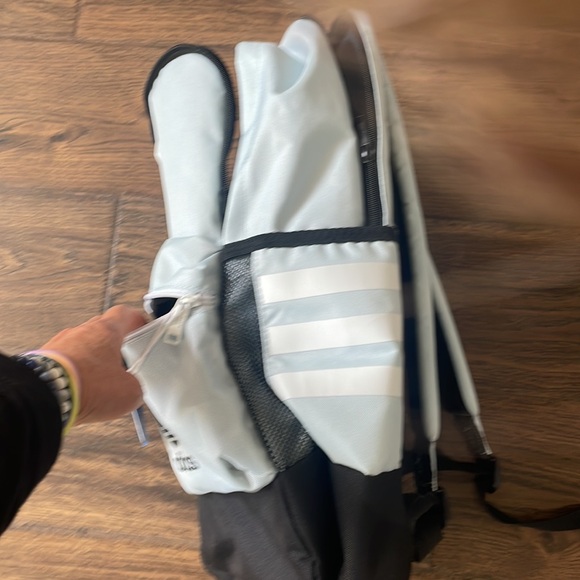 Adidas Originals Base Backpack in sky tint blue/black/white 1650cu TREFOIL - Picture 9 of 10